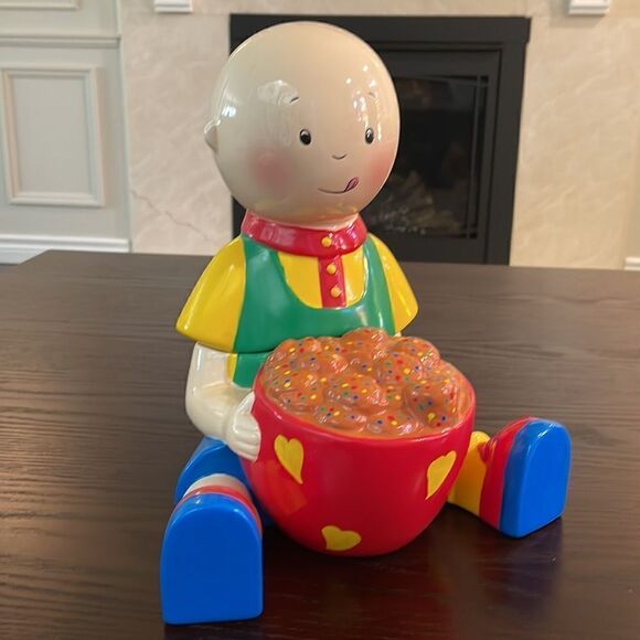 Caillou Ceramic Cookie Jar Excellent Condition Discontinued Primary Colours 11” - Picture 2 of 11